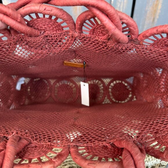 Madewell The Straw Catania Tote Bag Sweet Dahlia NWT - Picture 9 of 16